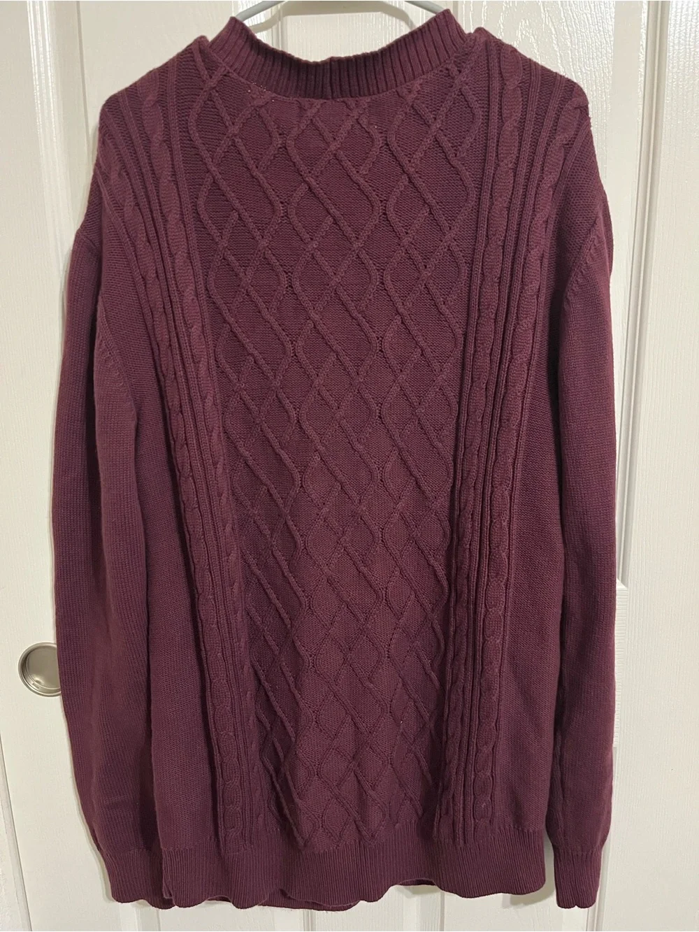 PacSun Plum Cable Knit Cardigan